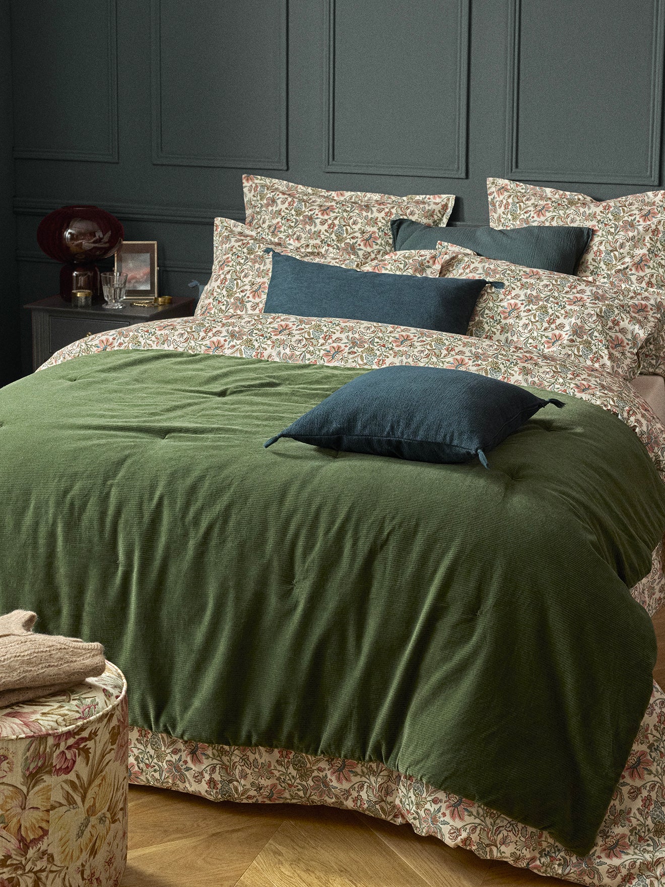 Boutis en velours côtelé