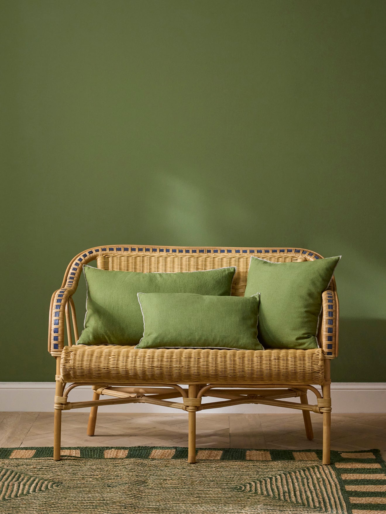 Housse de coussin unie en coton/lin