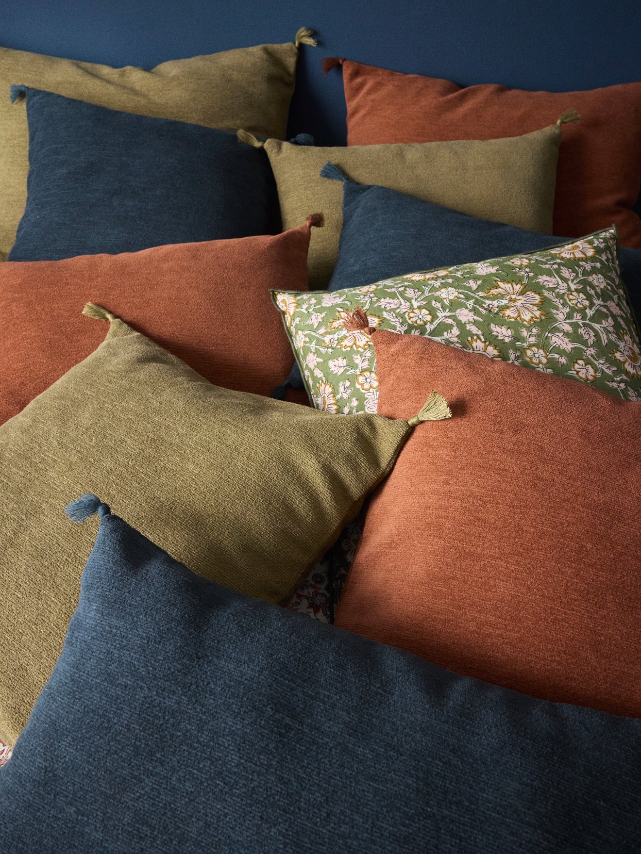 Housse de coussin en coton chenille