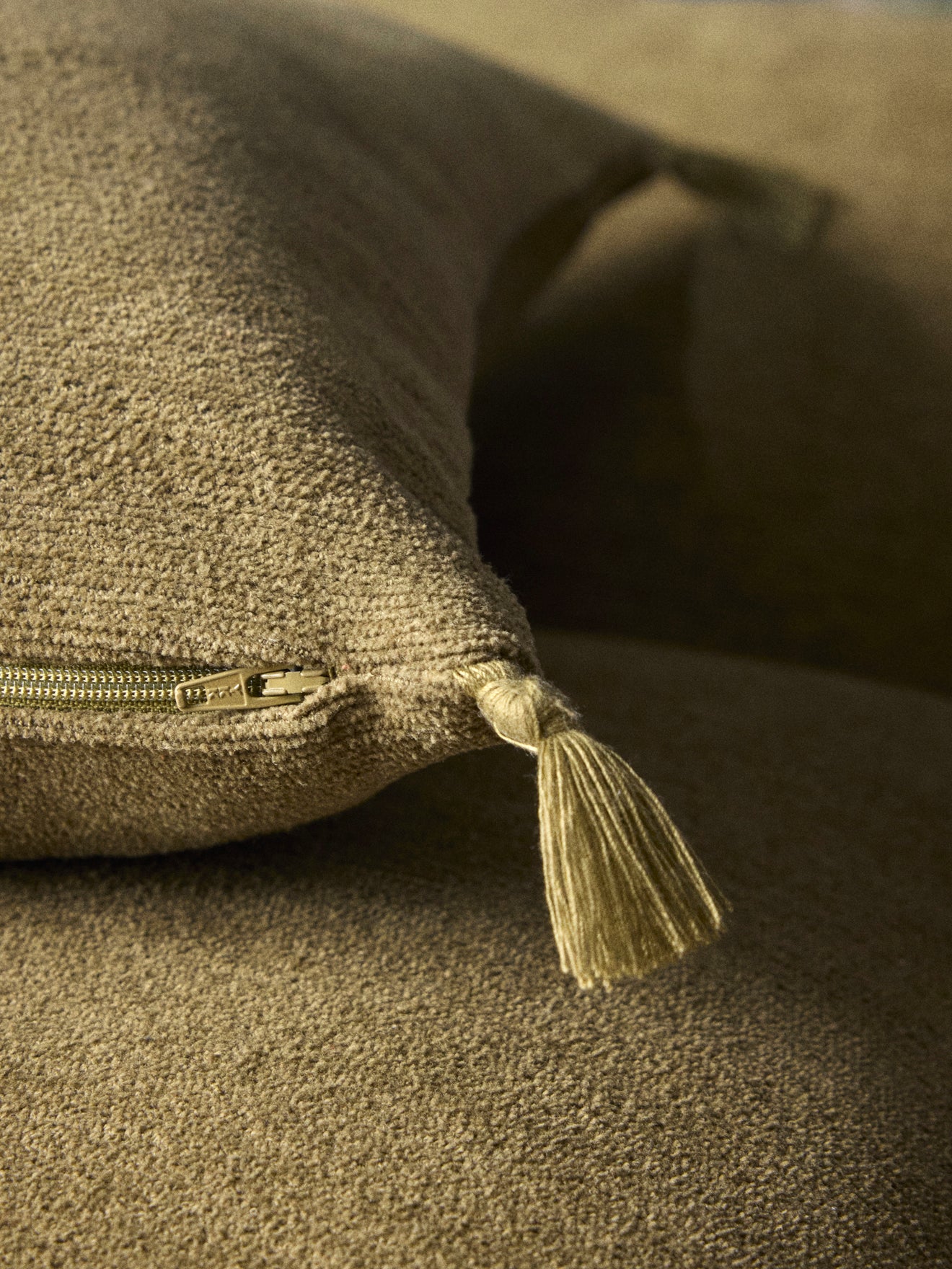 Housse de coussin en coton chenille