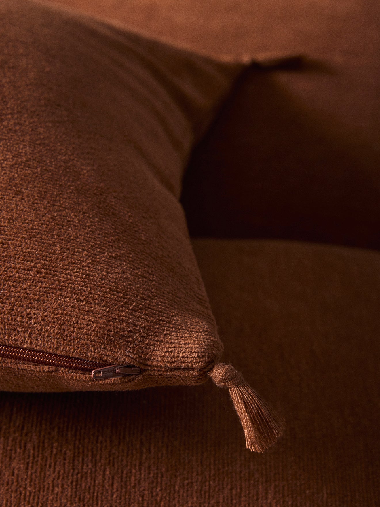 Housse de coussin en coton chenille