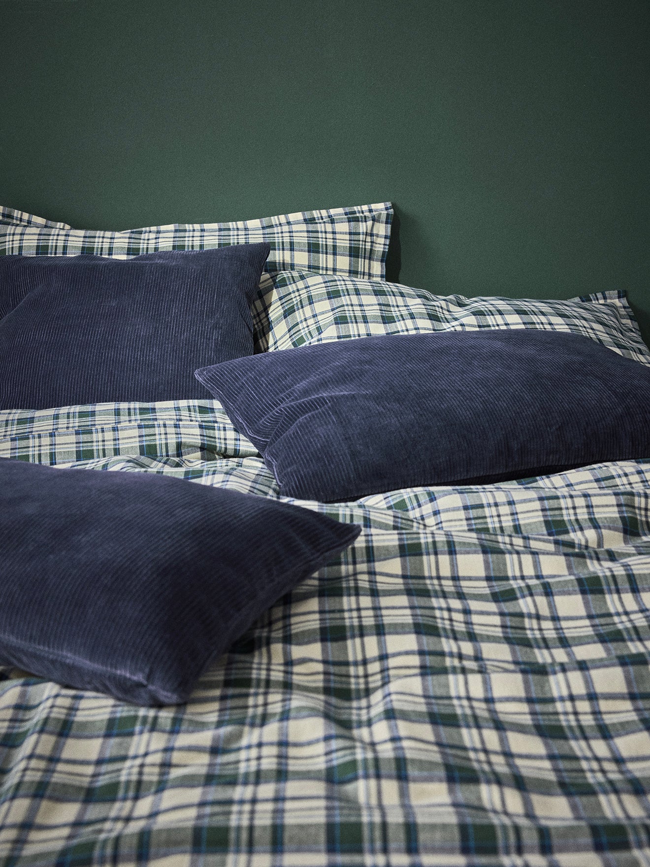 Housse de coussin en velours côtelé