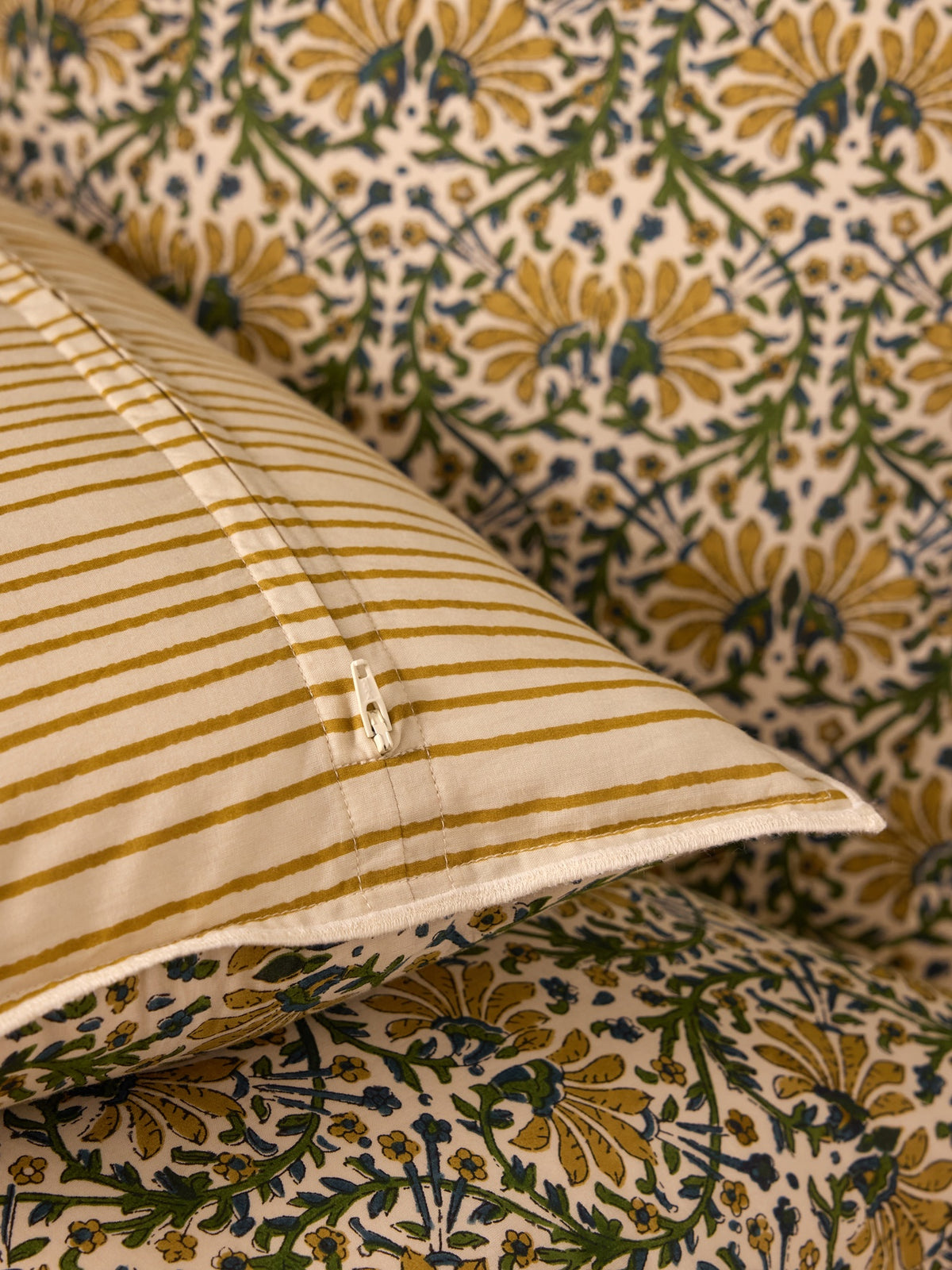 Housse de coussin imprimé indien