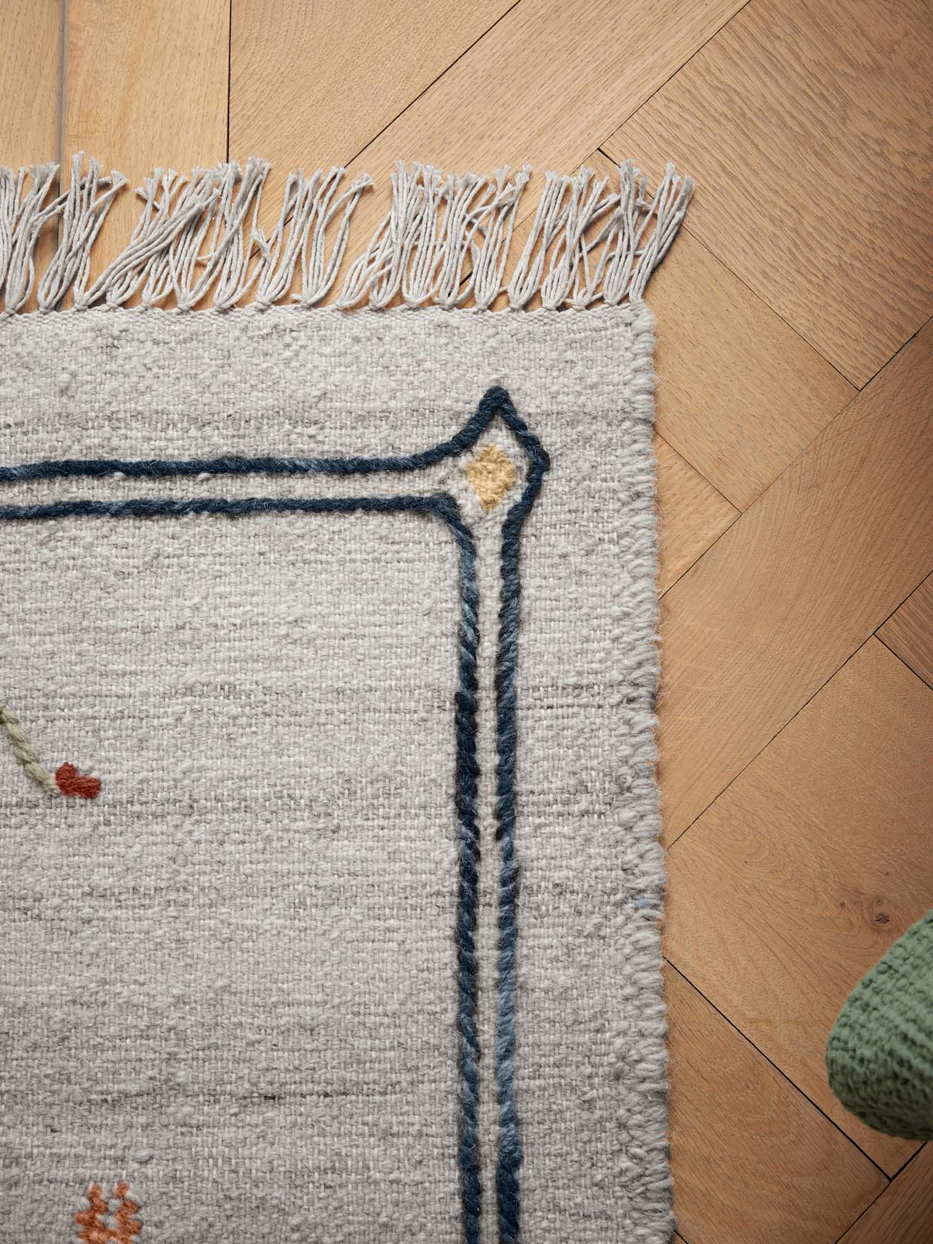 Tapis Joseph en laine et coton tissés