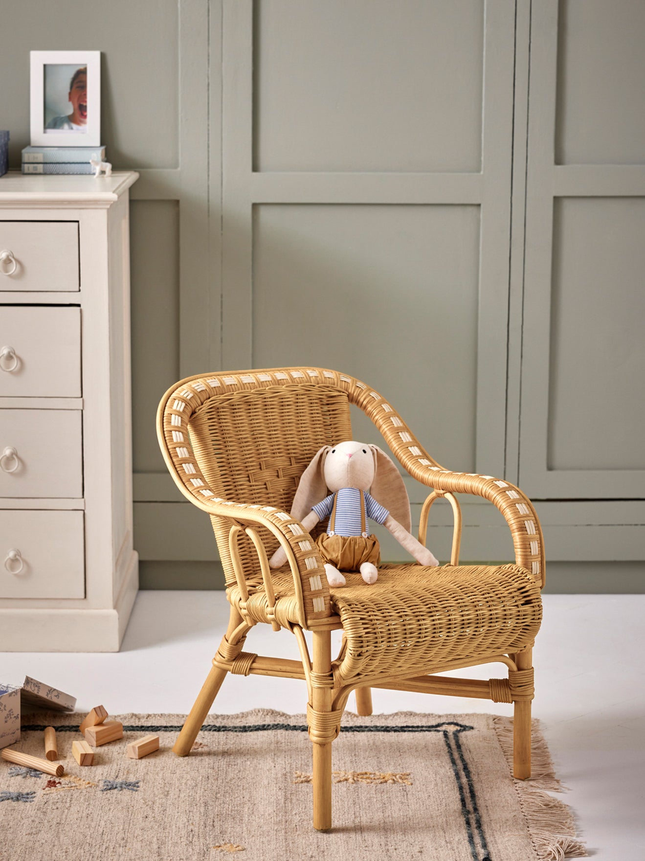 Fauteuil enfant en rotin Marceau