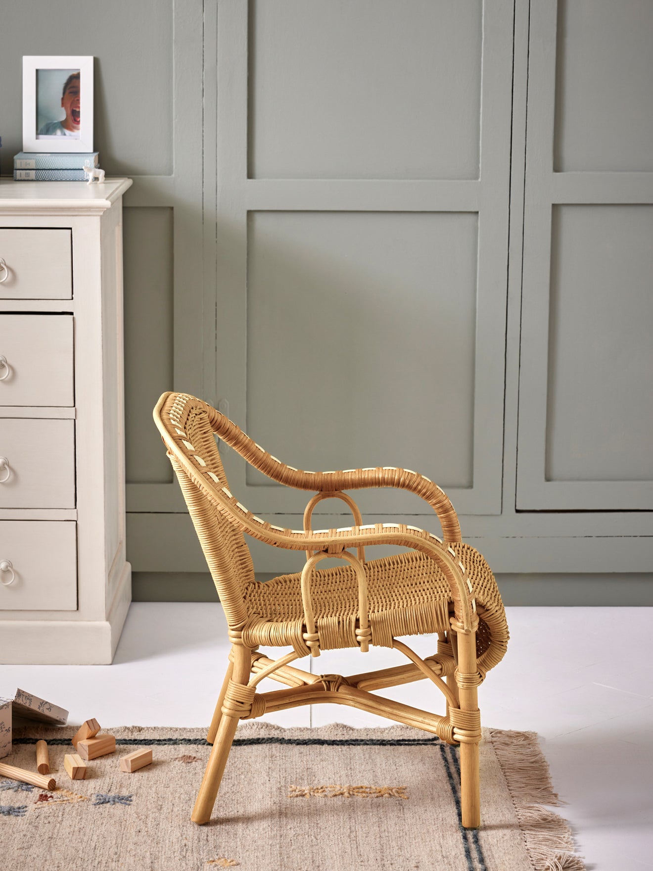 Fauteuil enfant en rotin Marceau