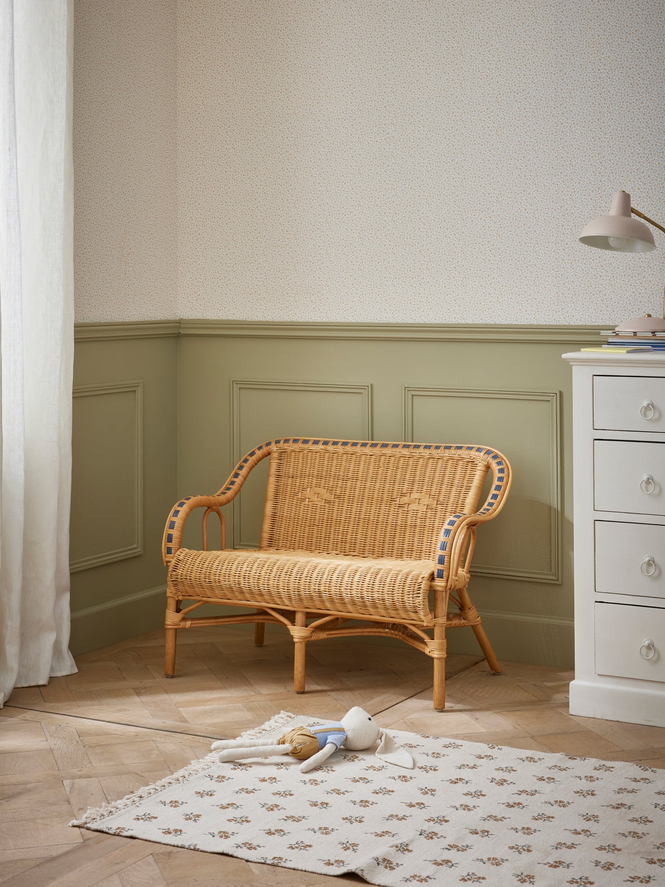 Banquette enfant en rotin Marceau