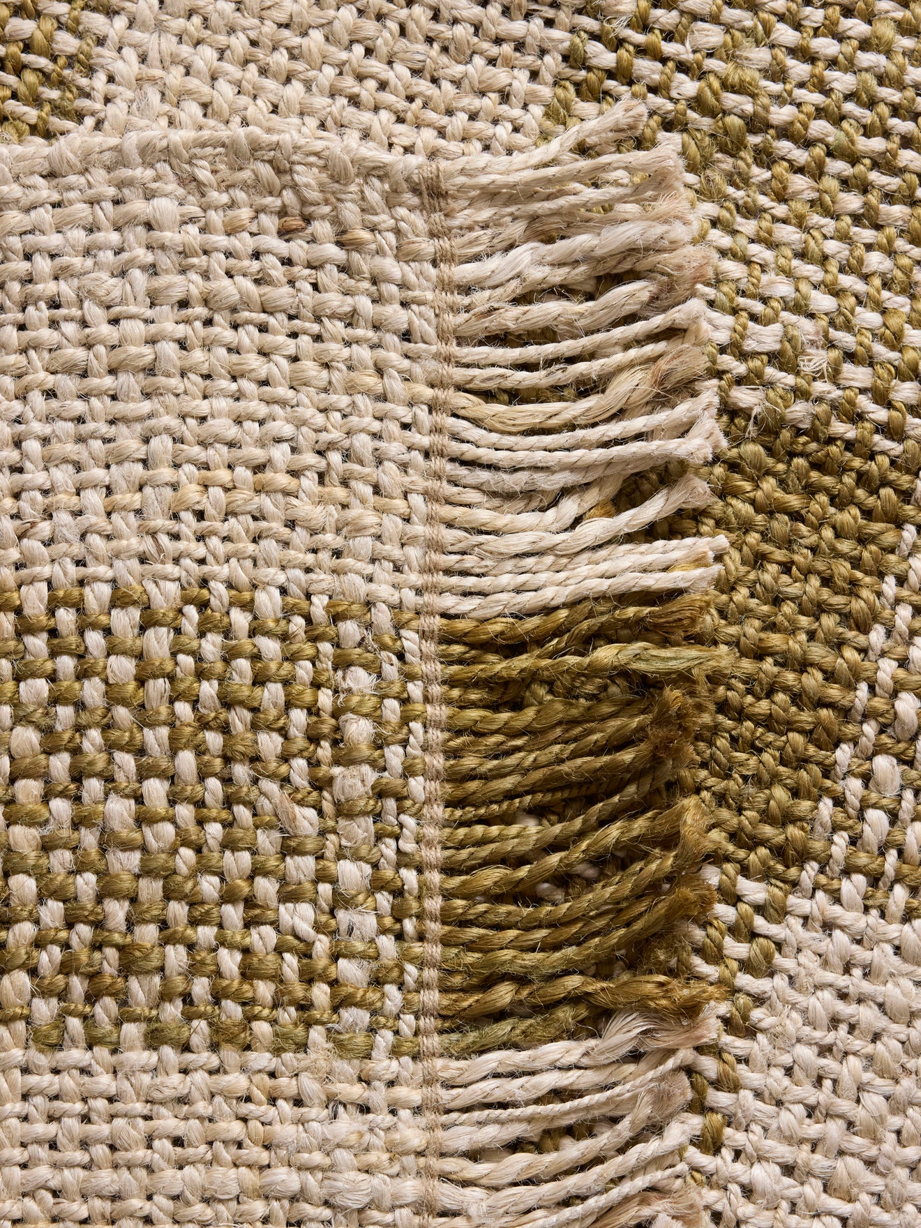 Tapis vichy en jute "Axel" - petit modèle