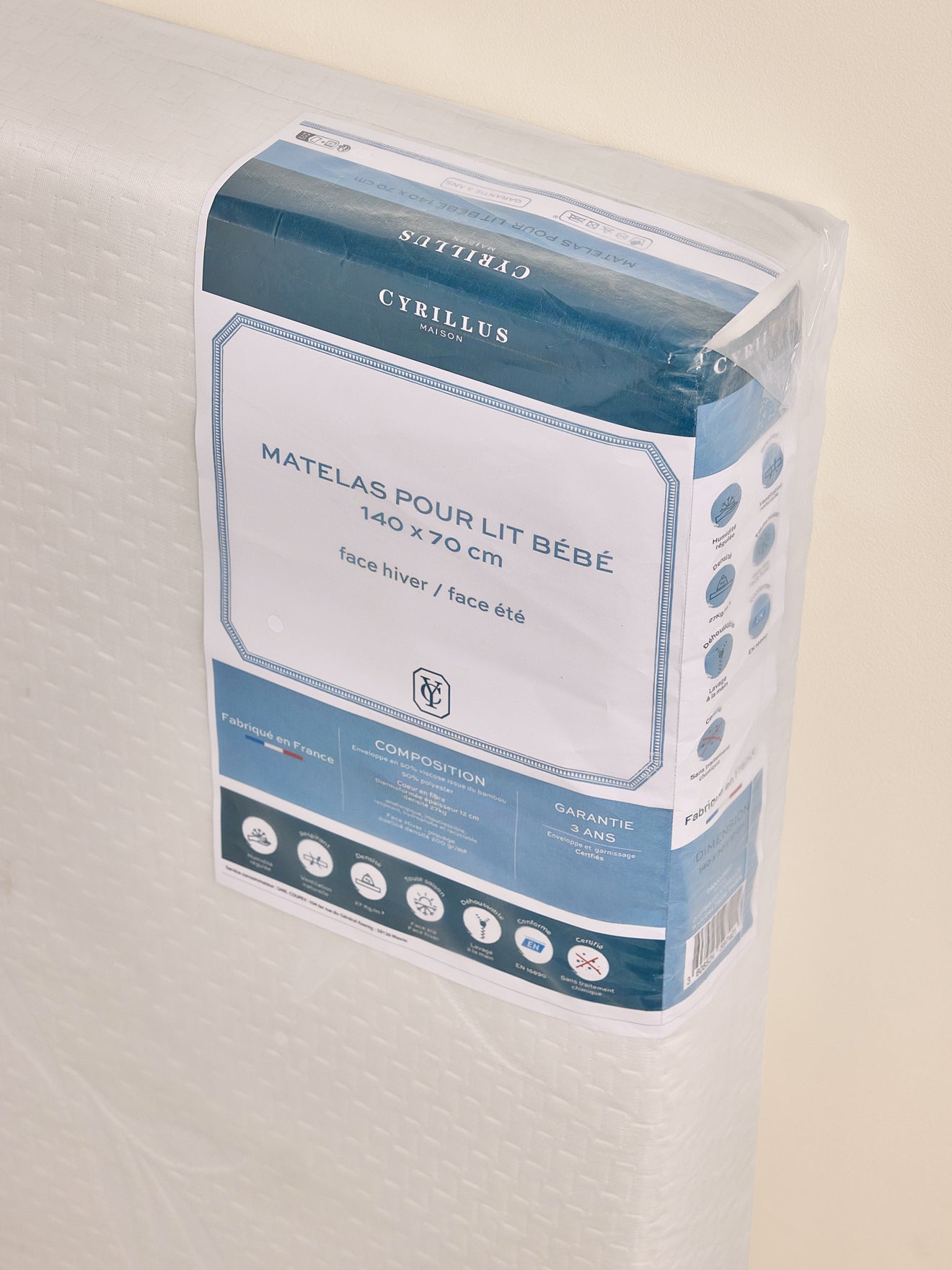 Matelas pour lit bébé - 70x140 cm