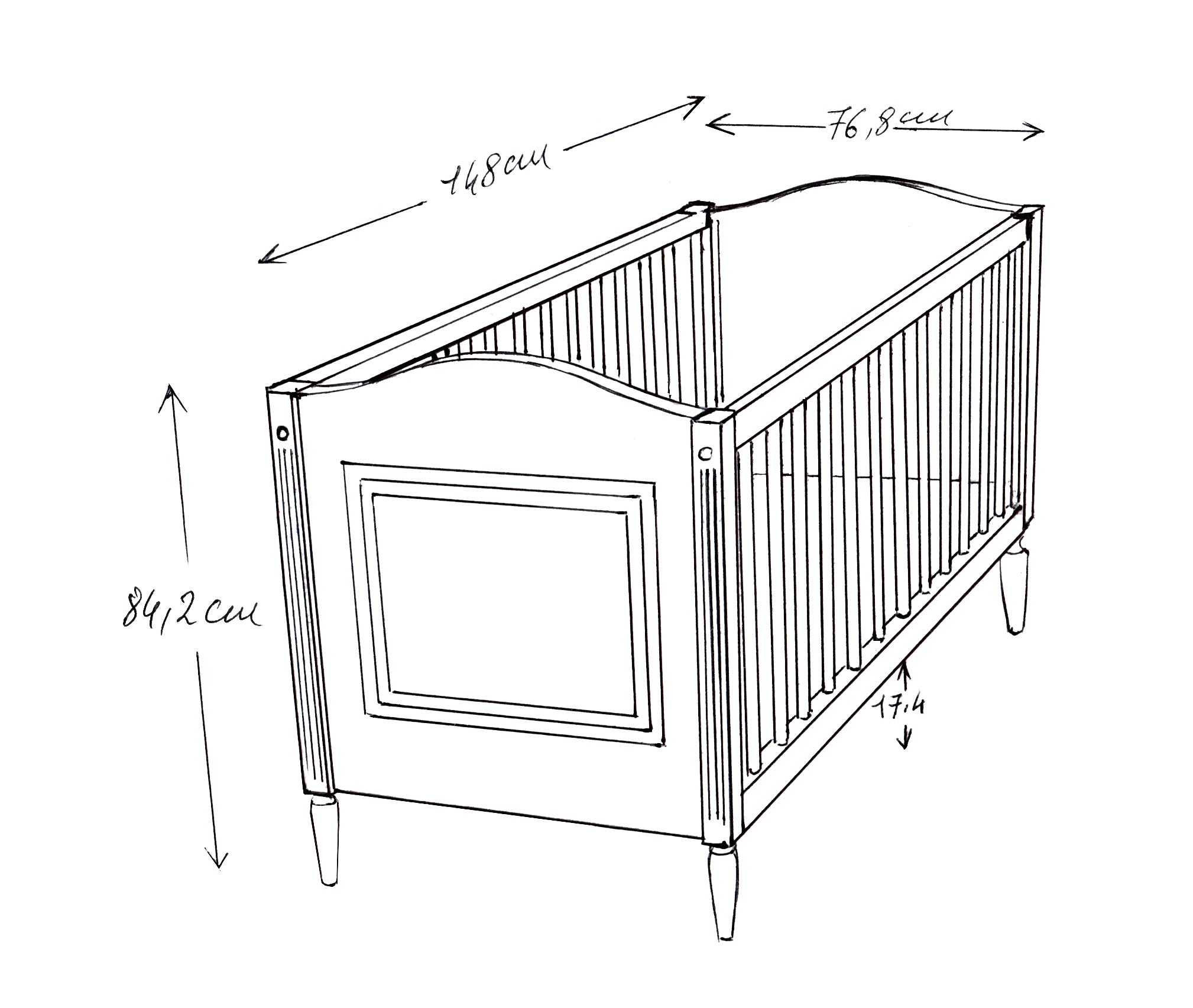 Lit bébé évolutif Léopold bois naturel