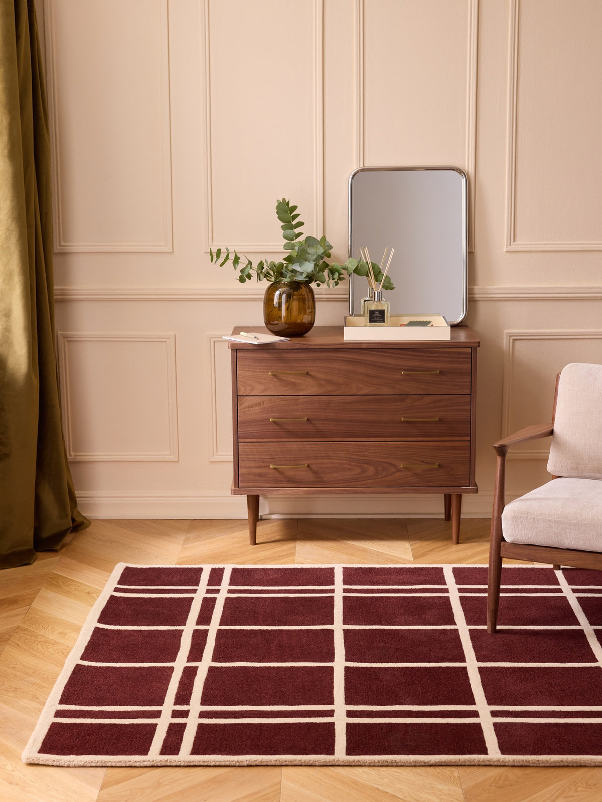 Tapis carreaux Ninon - Grand modèle