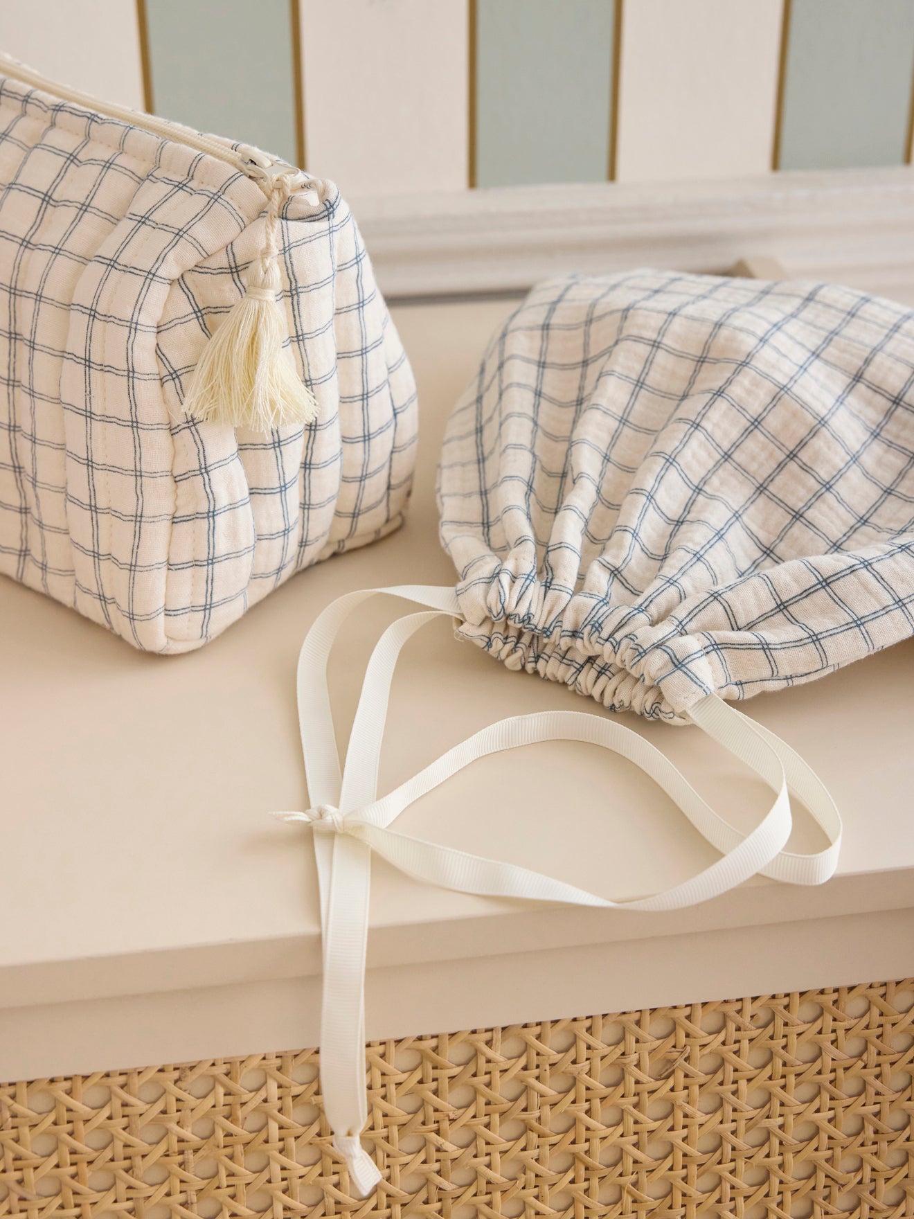 Trousse de toilette en gaze de coton