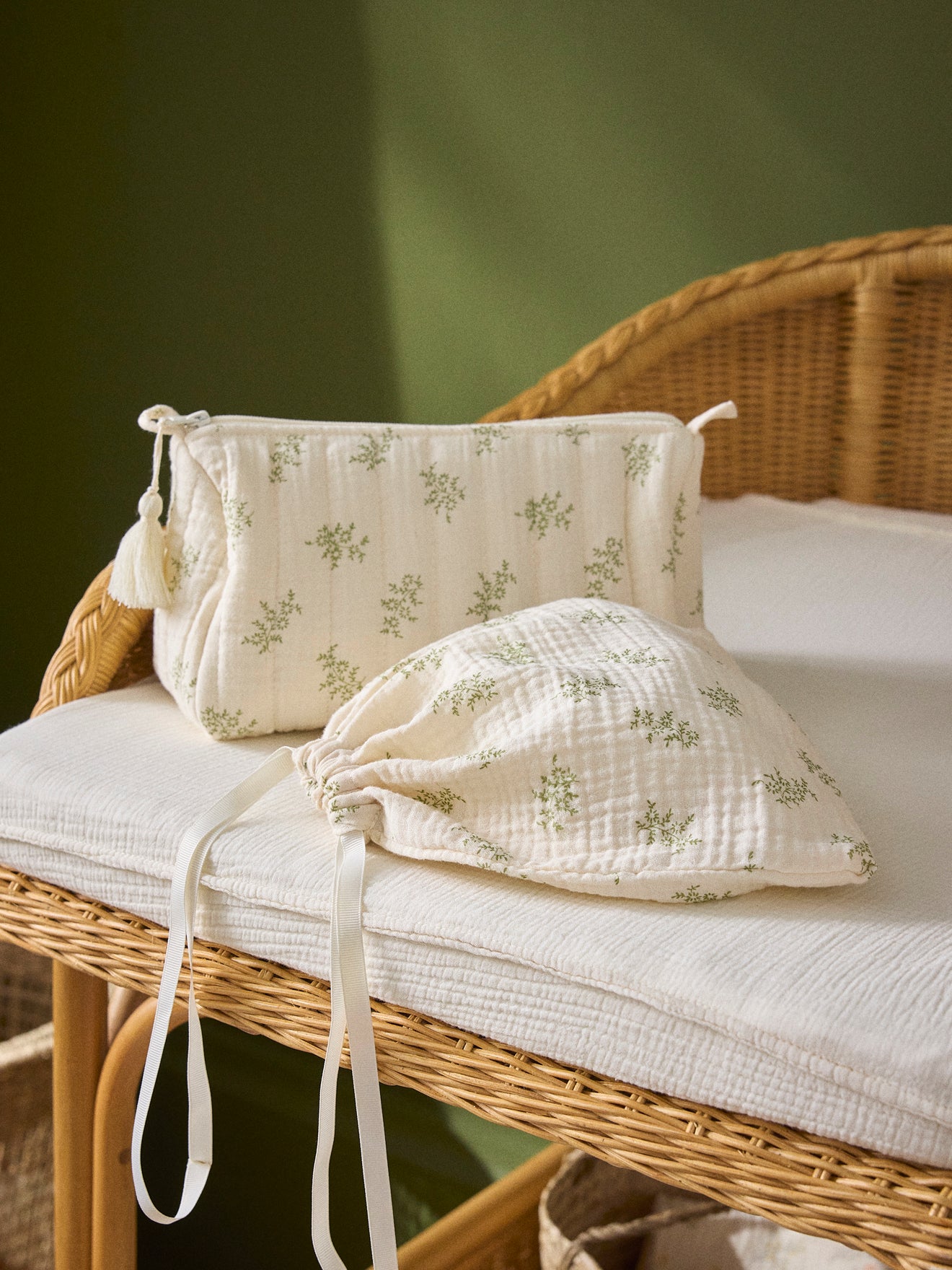 Trousse de toilette en gaze de coton