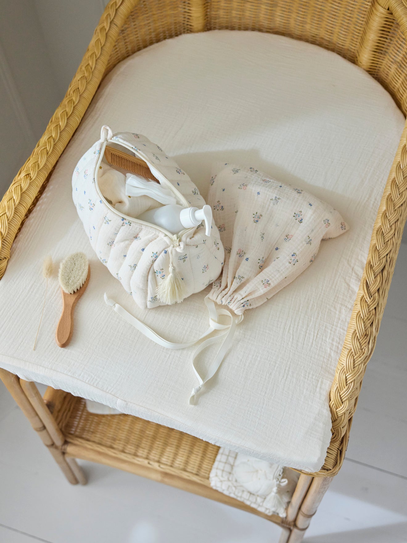 Trousse de toilette en gaze de coton