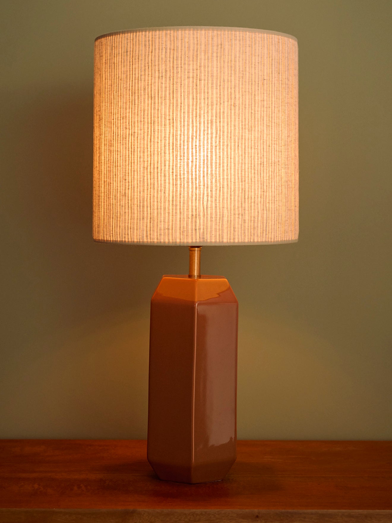 Abat-jour plissé en lin - grand modèle Victoire