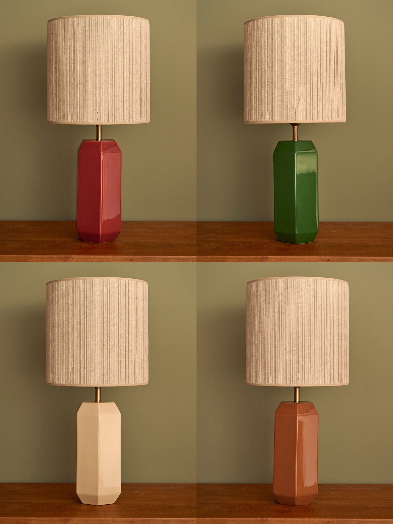 Abat-jour plissé en lin - grand modèle Victoire