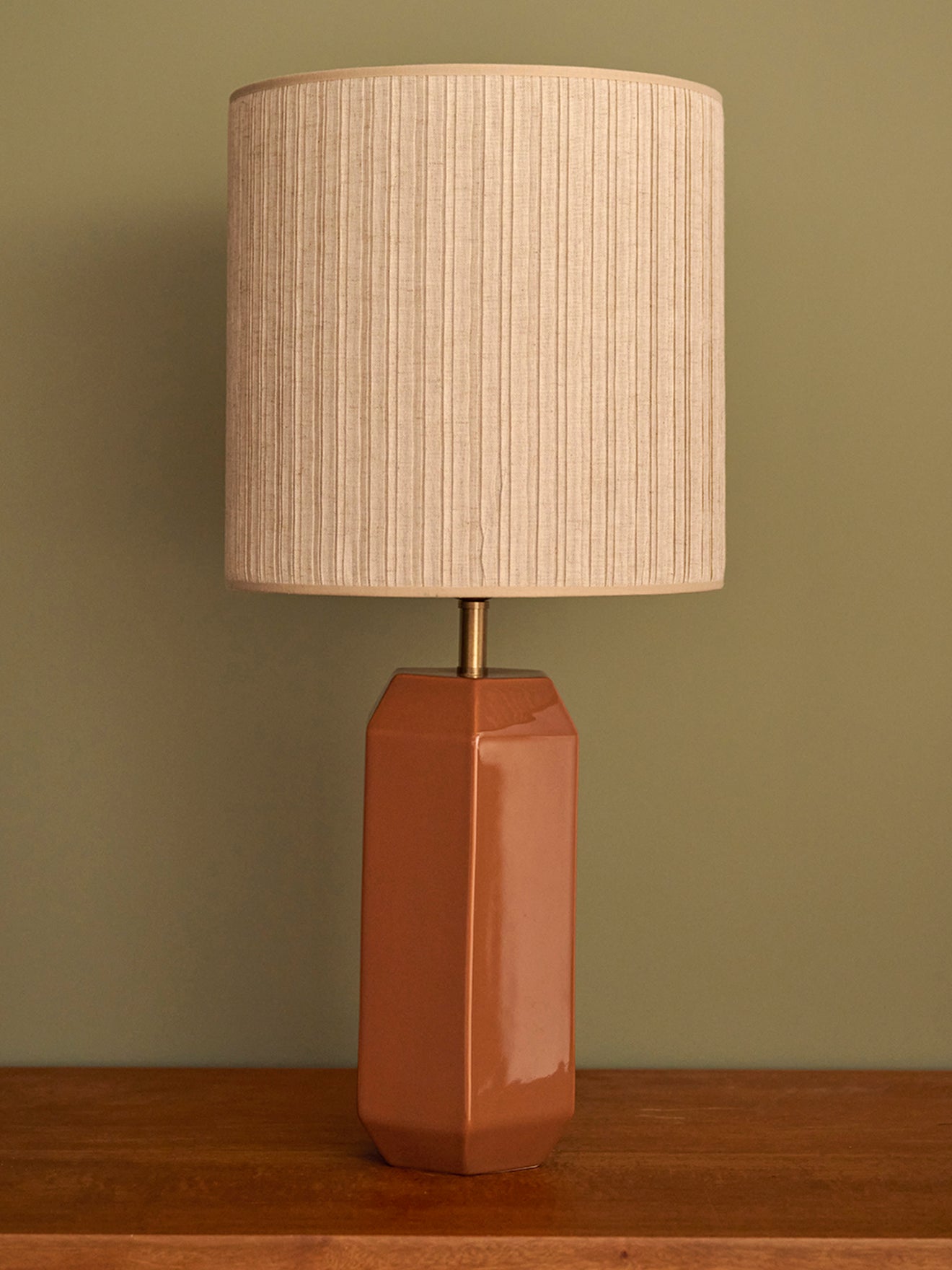 Abat-jour plissé en lin - grand modèle Victoire