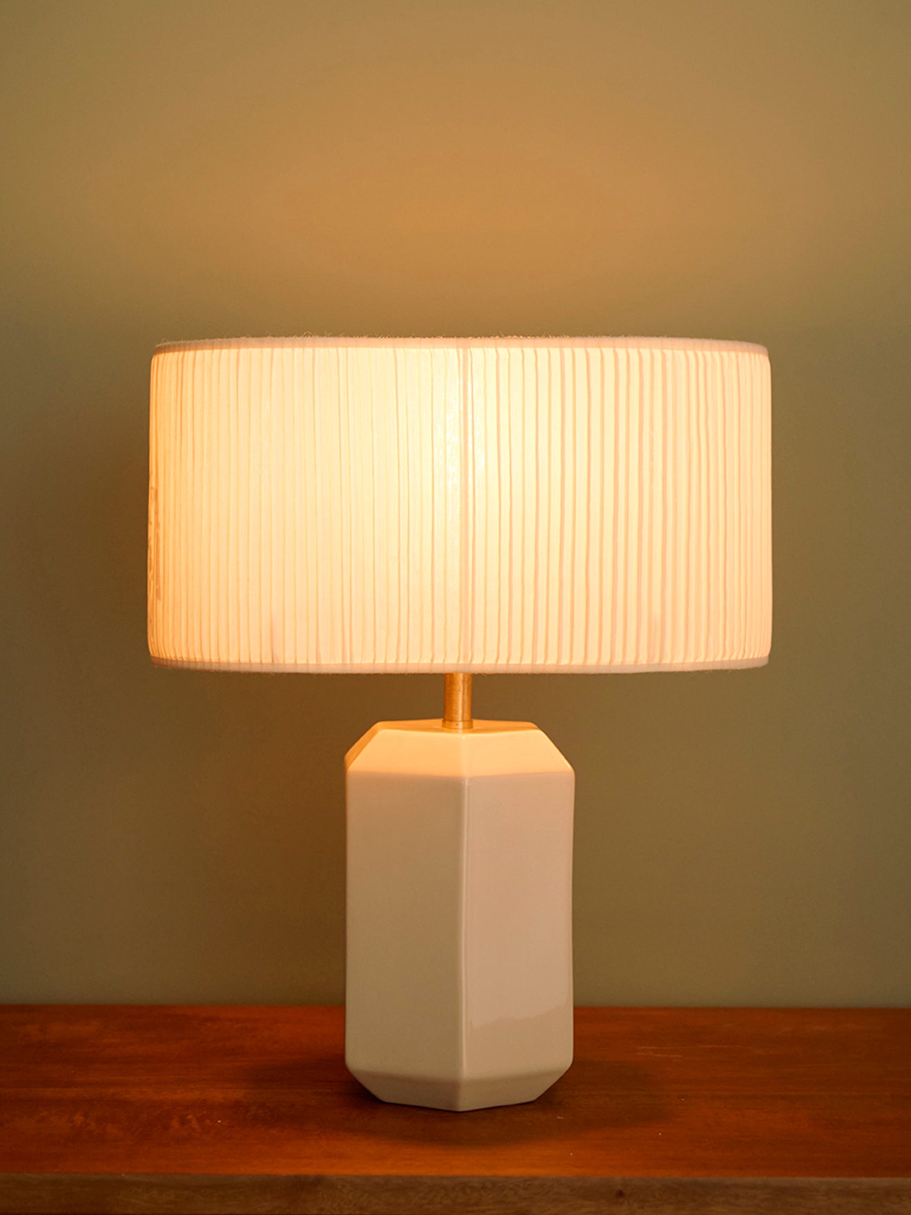 Abat-jour ovale plissé - petit modèle Victoire