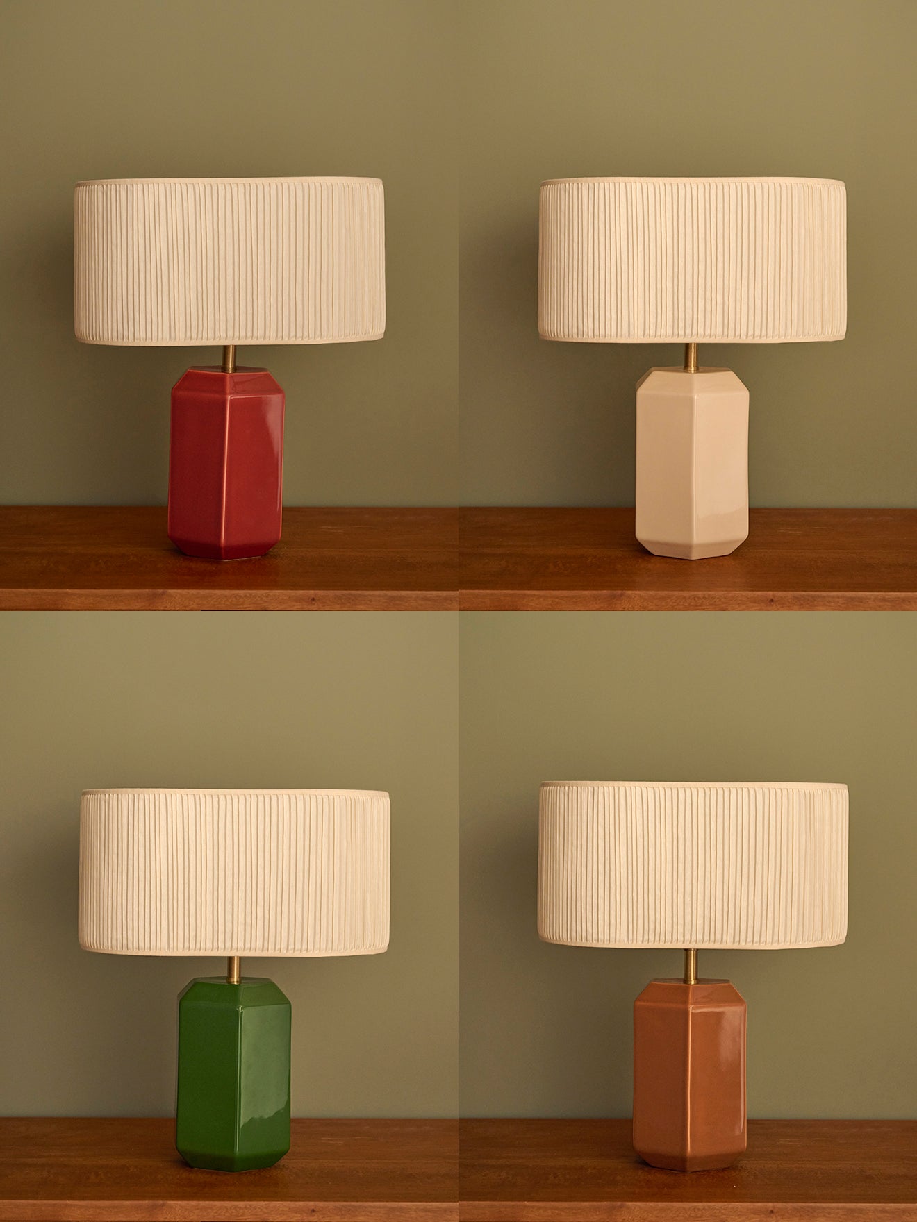 Abat-jour ovale plissé - petit modèle Victoire