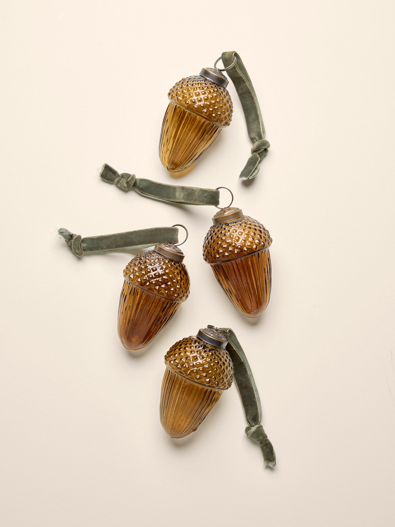 Gland à suspendre en verre par lot de 4