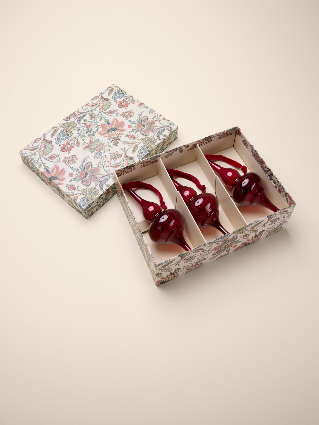 Décoration de sapin "goutte" en verre par lot de 3