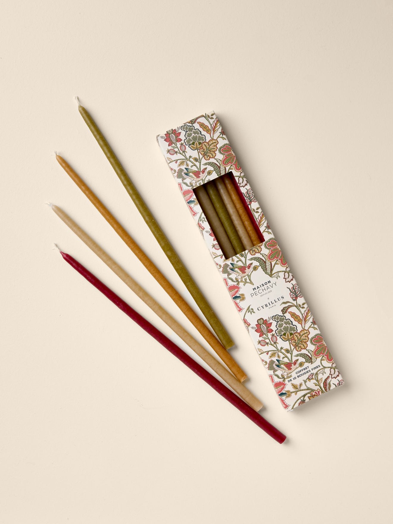 Boîte 10 bougies fines - Cyrillus X Maison Pechavy