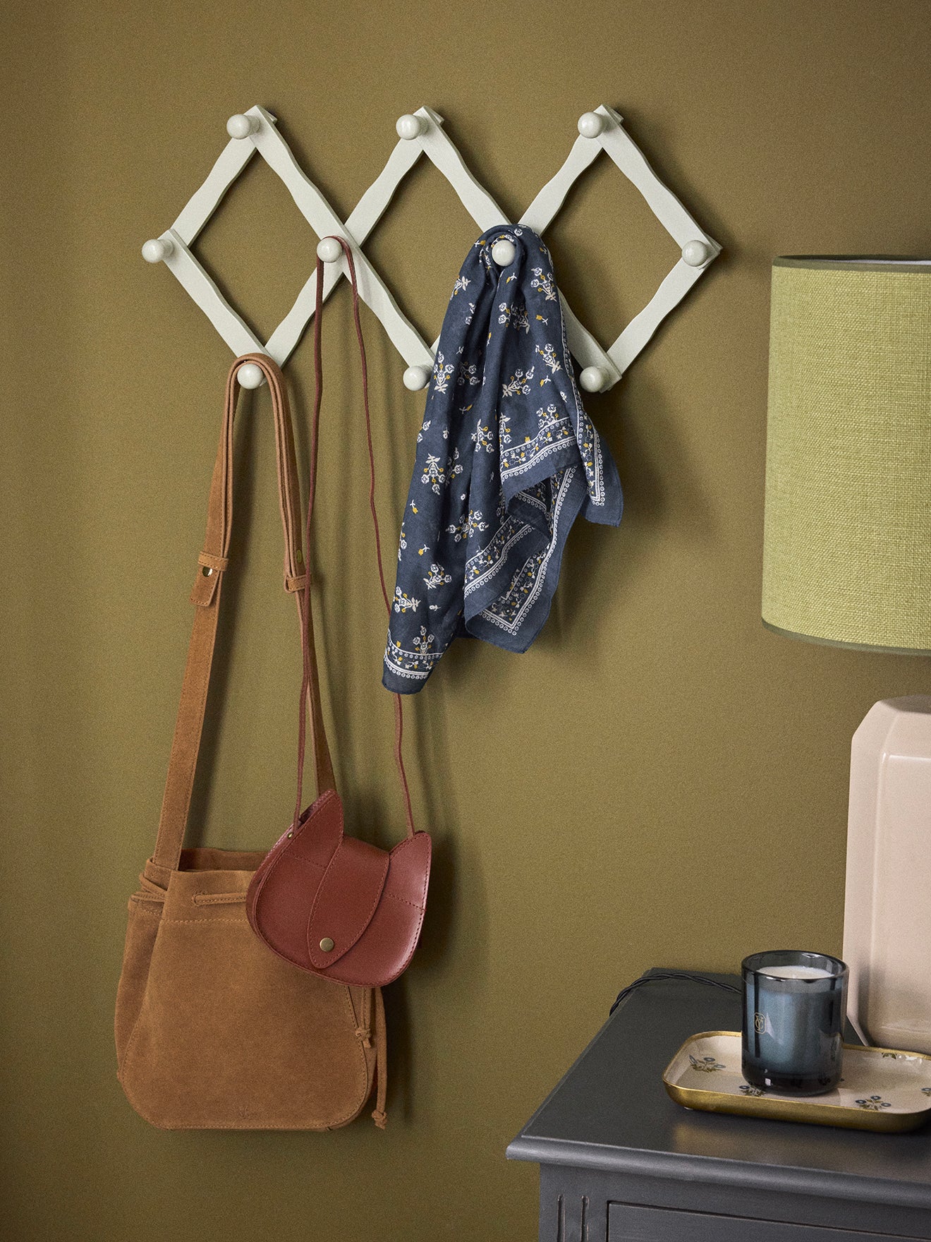 Portemanteau accordéon en bois