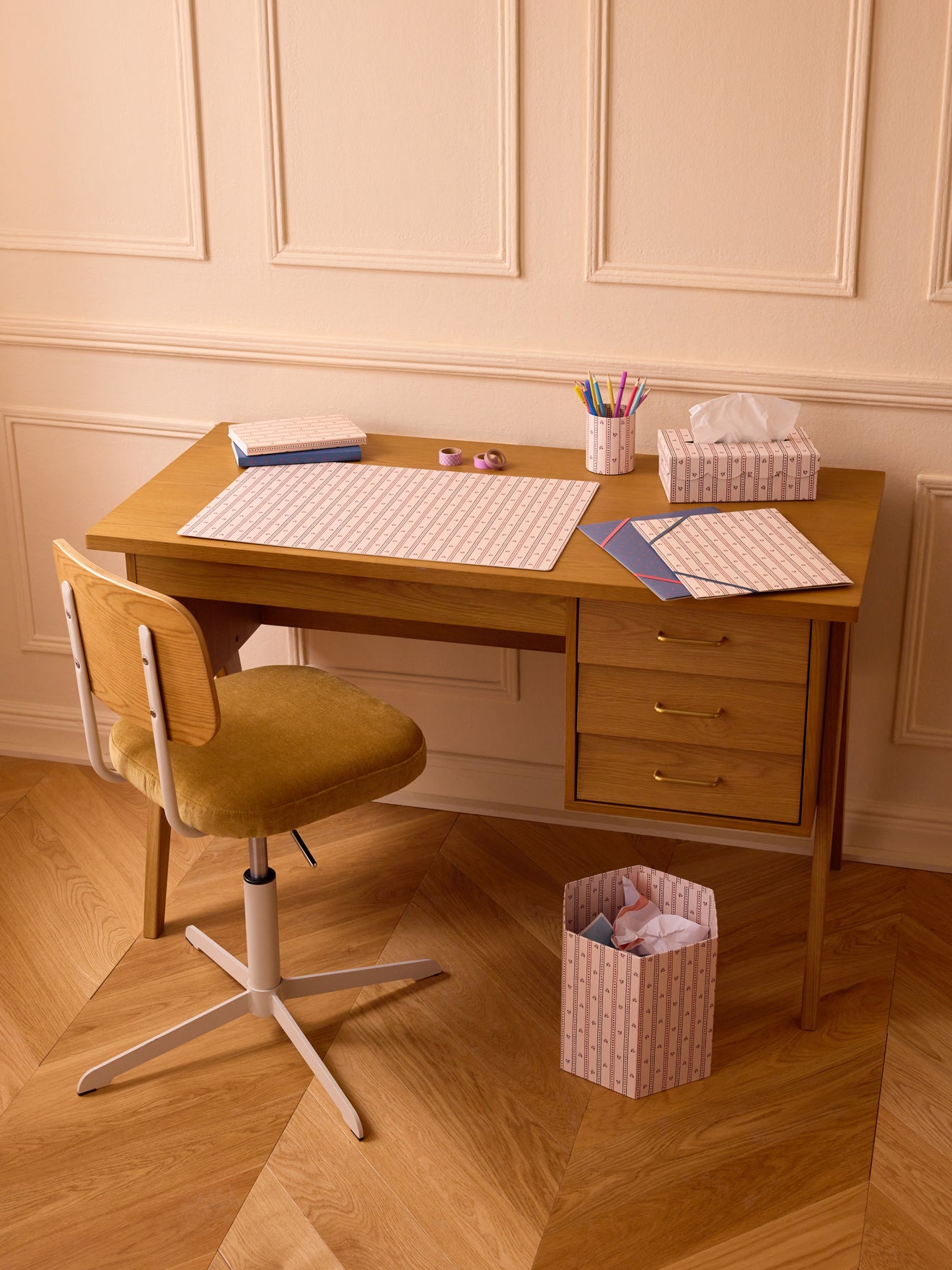 Sous-main en papier imprimé