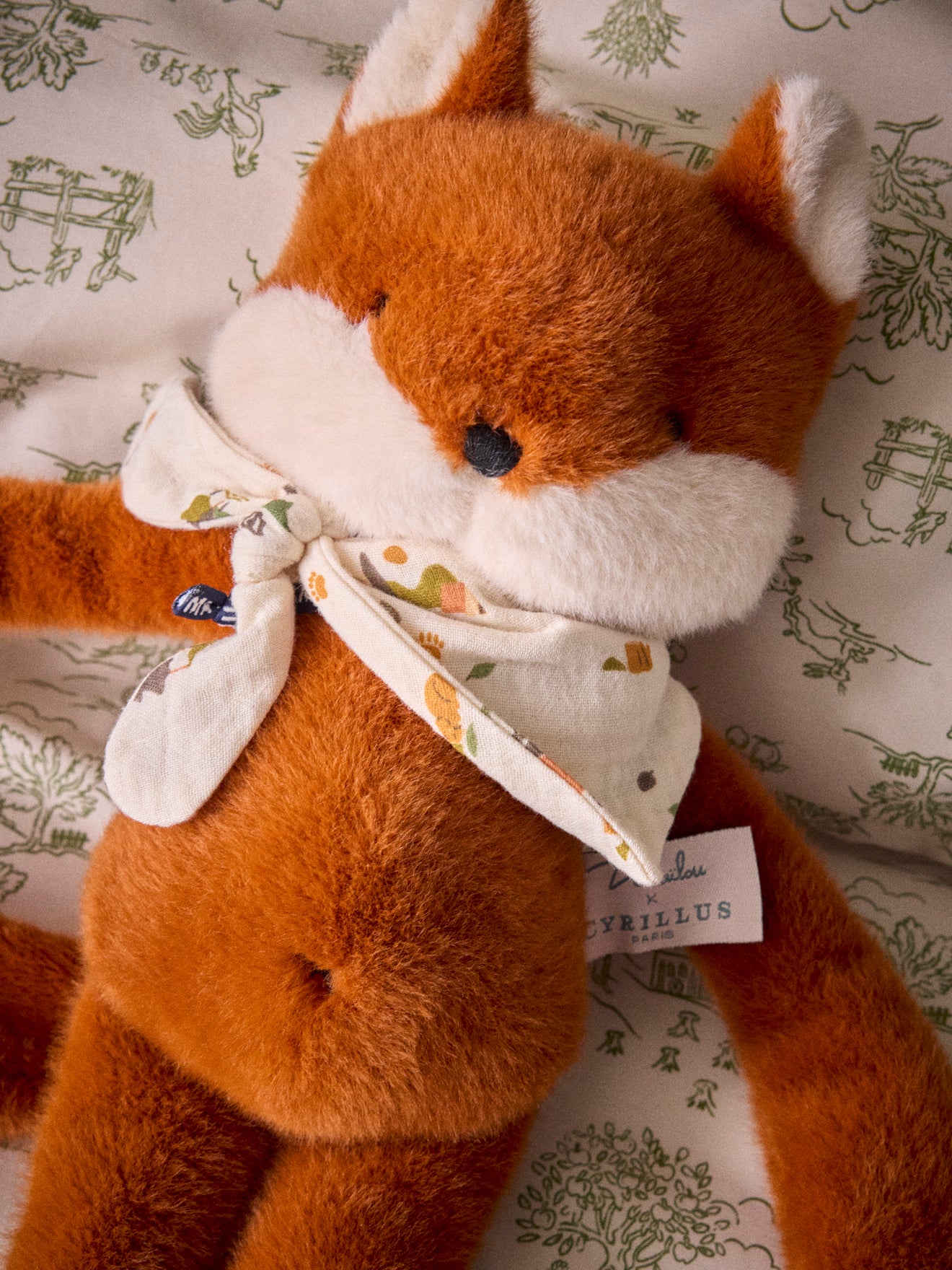 Peluche renard Lazare - Collection Cyrillus X Maïlou Tradition
