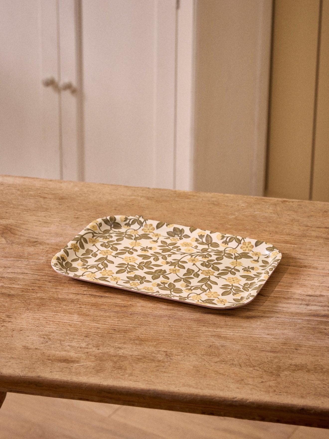 Plateau floral en bois