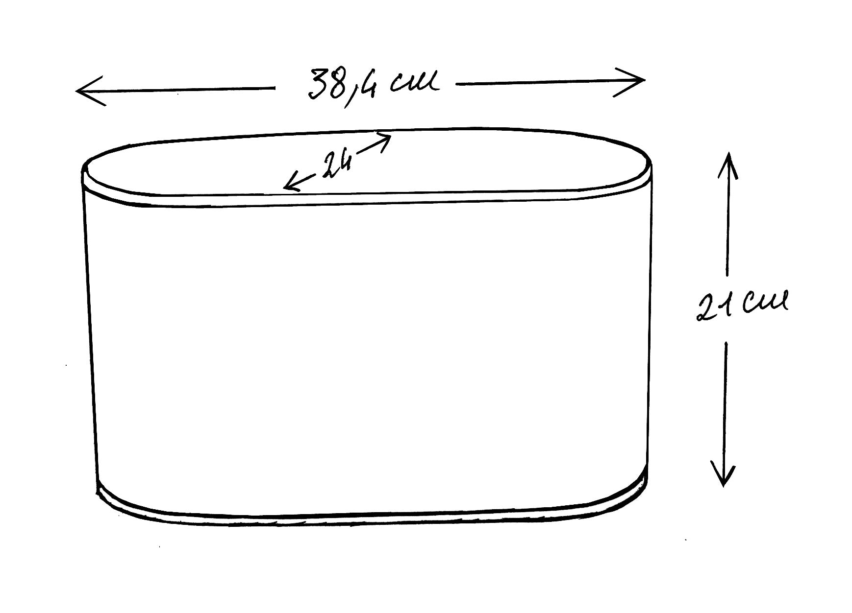 Abat-jour ovale imprimé fleuri - Grand modèle Victoire