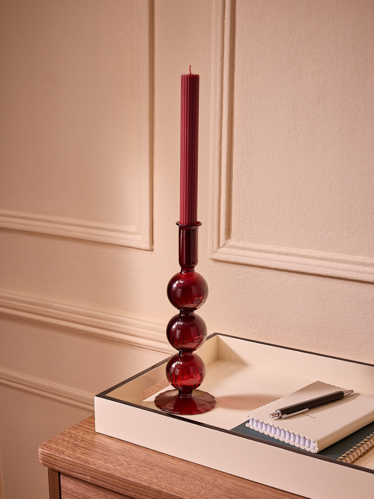 Bougeoir en verre Auguste - Moyen modèle