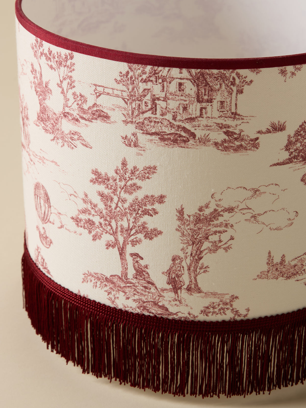 Abat-jour esprit toile de jouy - moyen modèle