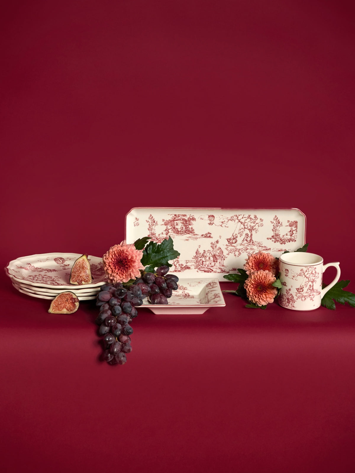 Lot de 4 assiettes à dessert - Gien X Cyrillus