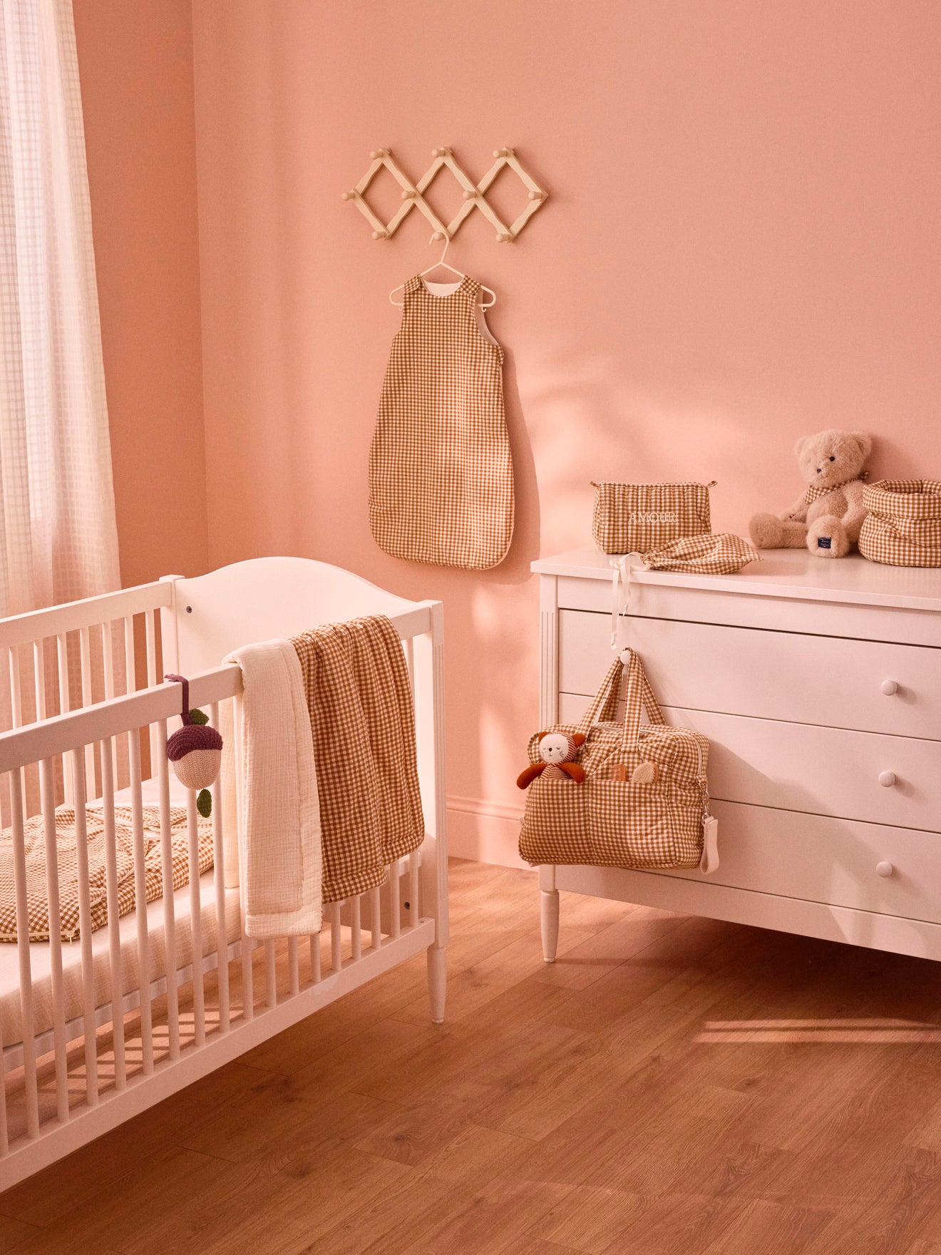 Trousse de toilette en coton vichy