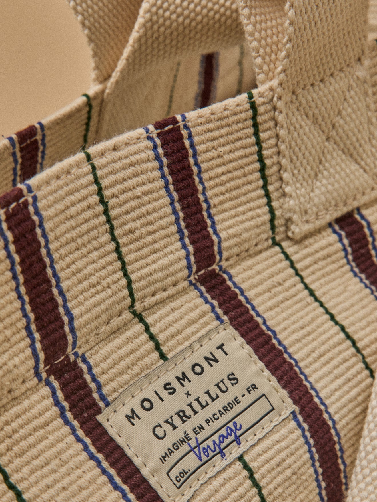 Maxi cabas rayé - Collaboration Moismont x Cyrillus