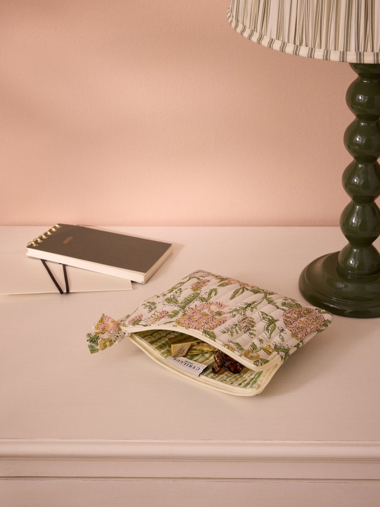 Petite trousse imprimé fleuri indien