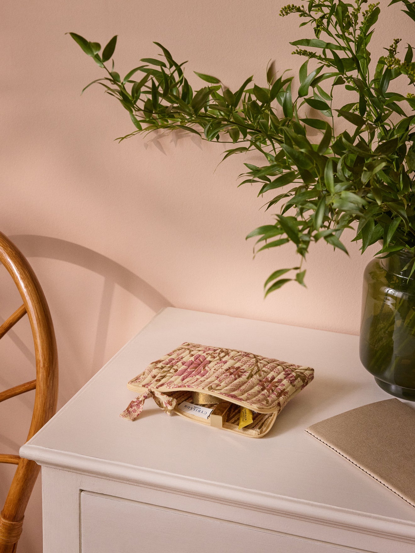 Petite trousse imprimé fleuri indien