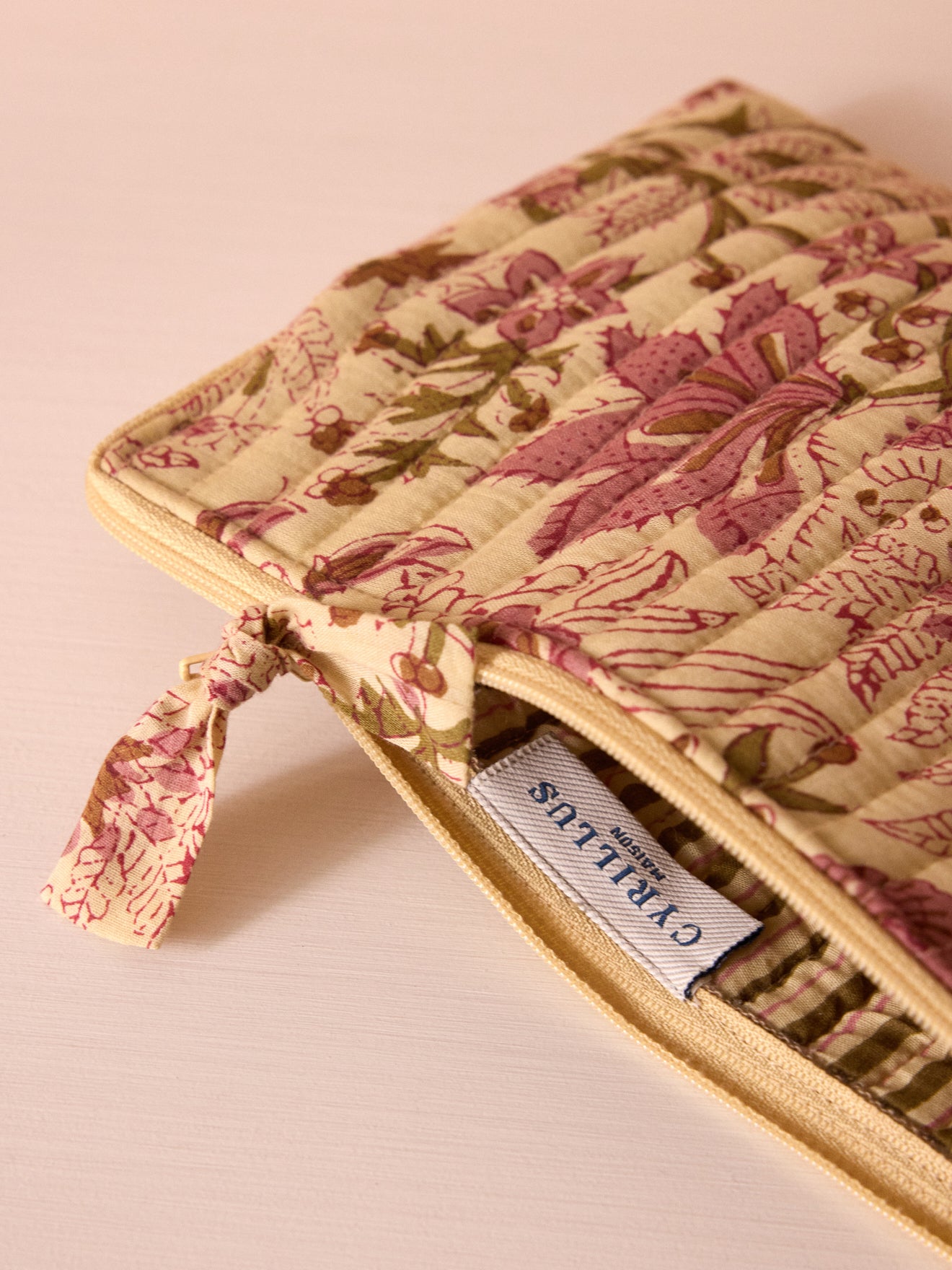 Petite trousse imprimé fleuri indien