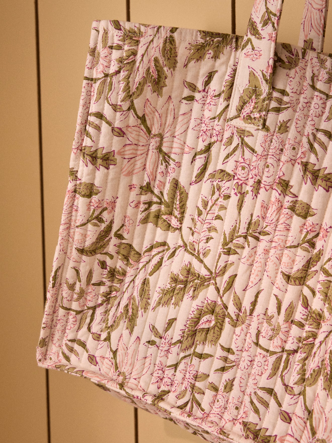 Sac cabas matelassé imprimé indien