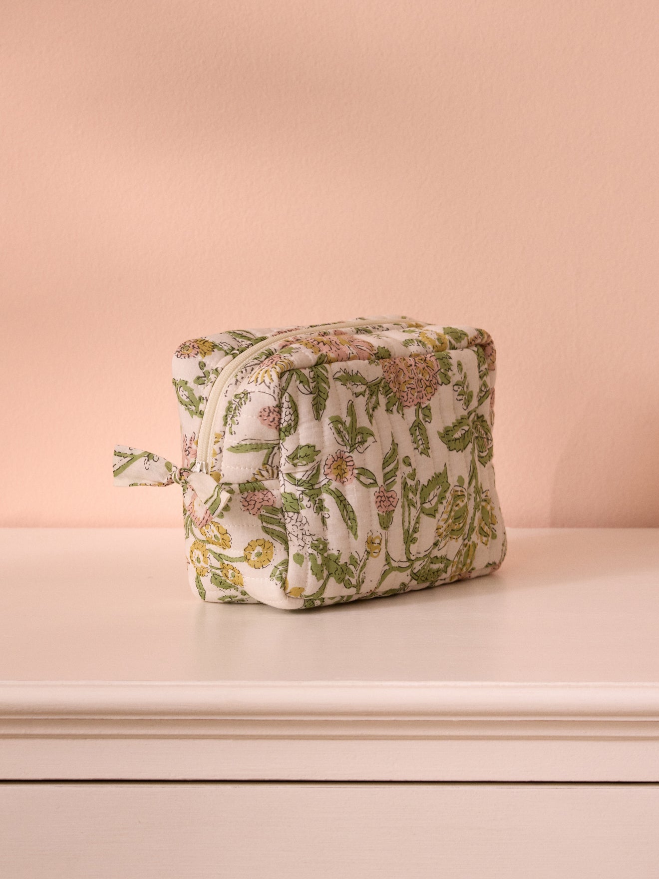 Trousse de toilette imprimé fleuri indien