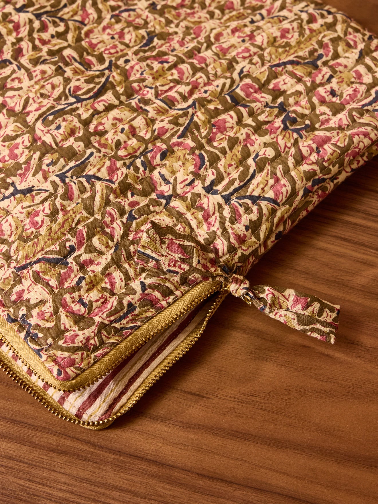 Pochette ordinateur imprimé indien Fleurs Agra