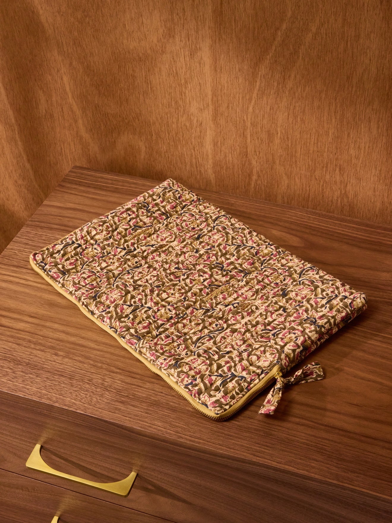 Pochette ordinateur imprimé indien Fleurs Agra