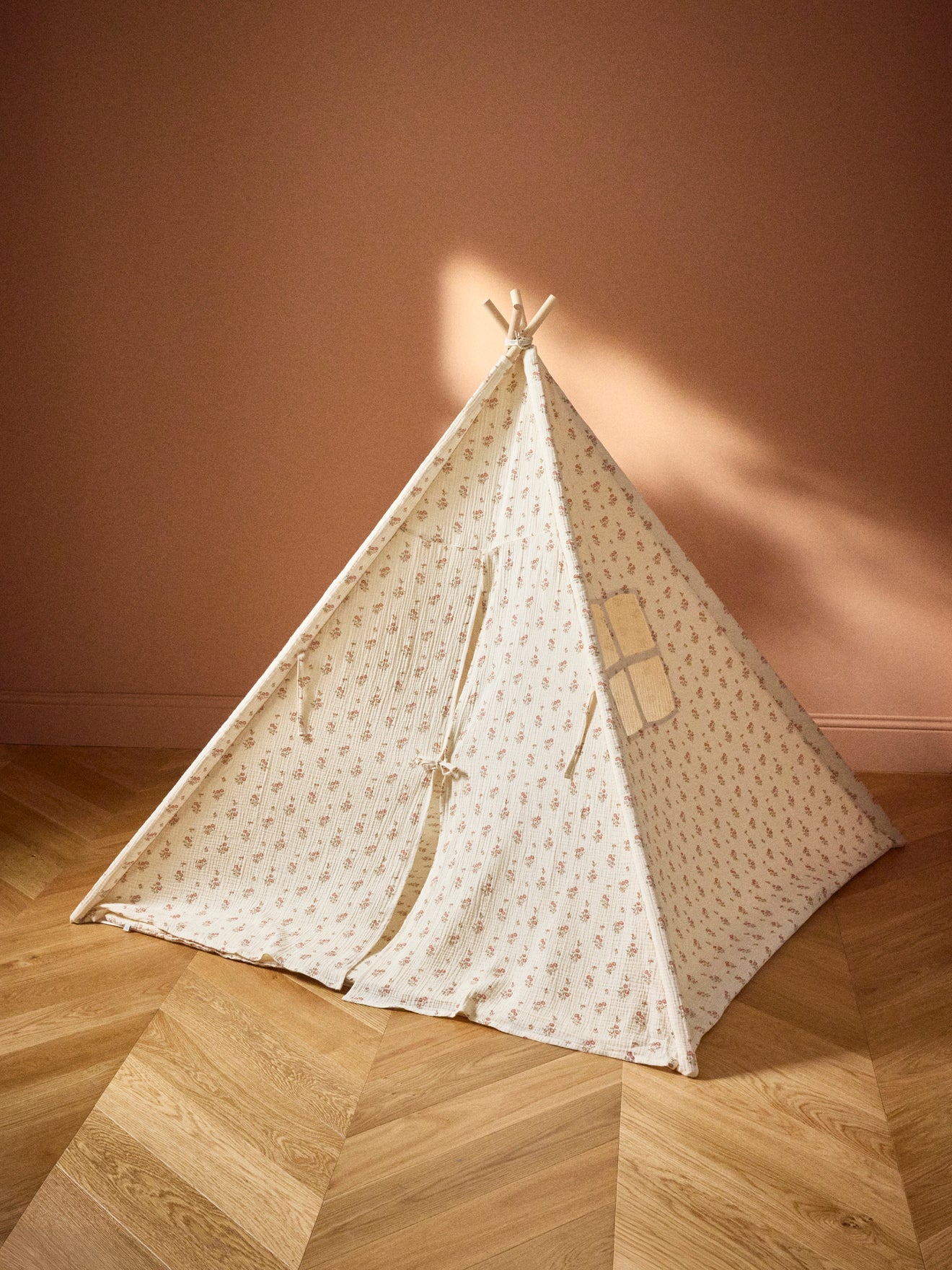 tente en coton Tente enfant Charly en gaze de coton imp bianca