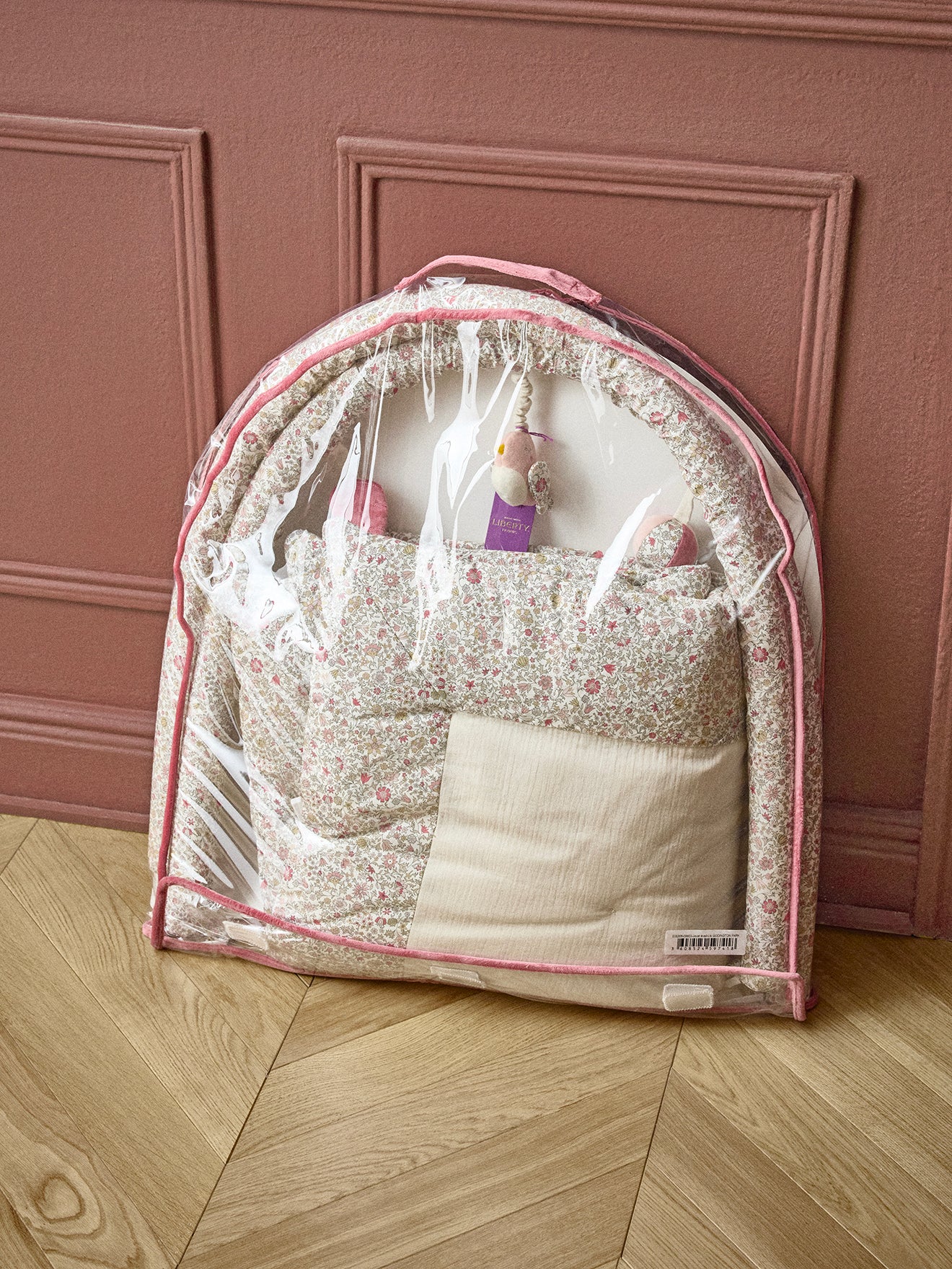 Tapis d'éveil tissu Liberty et gaze de coton