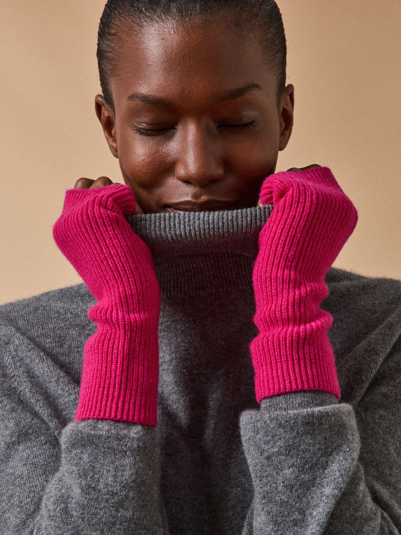 Mitaines laine et cachemire femme