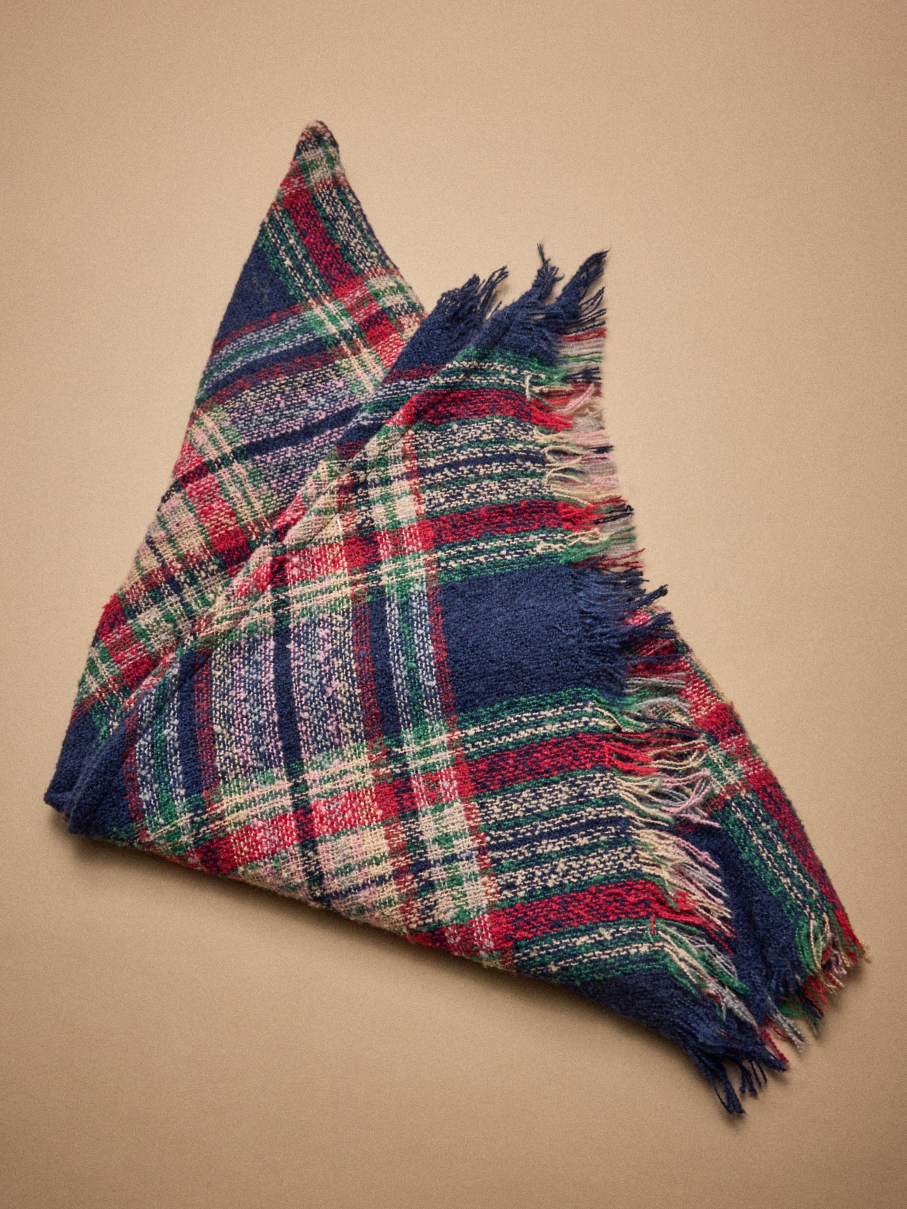 Écharpe triangle carreaux adulte