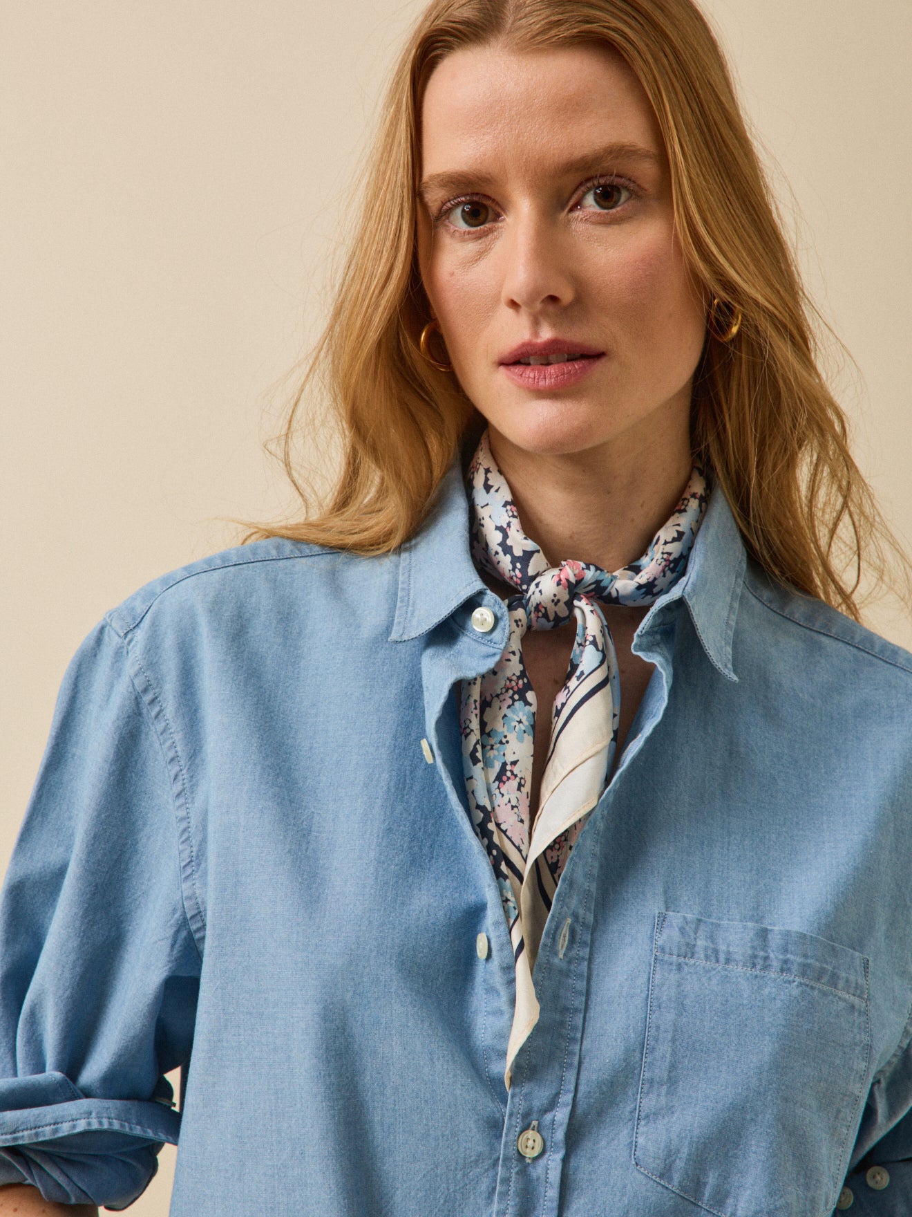 Foulard soie femme imprimé Fleurs Pop