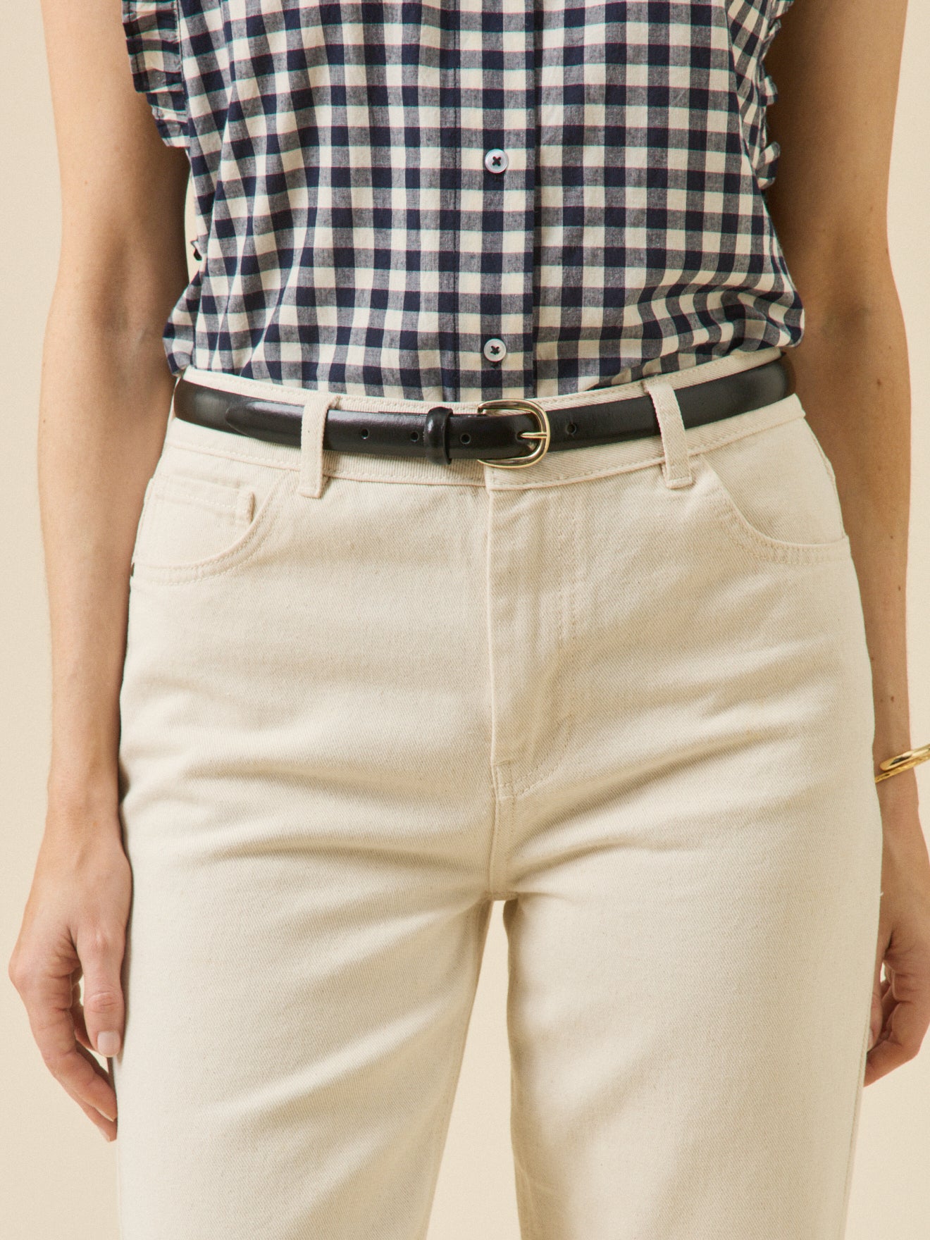 Ceinture fine cuir femme