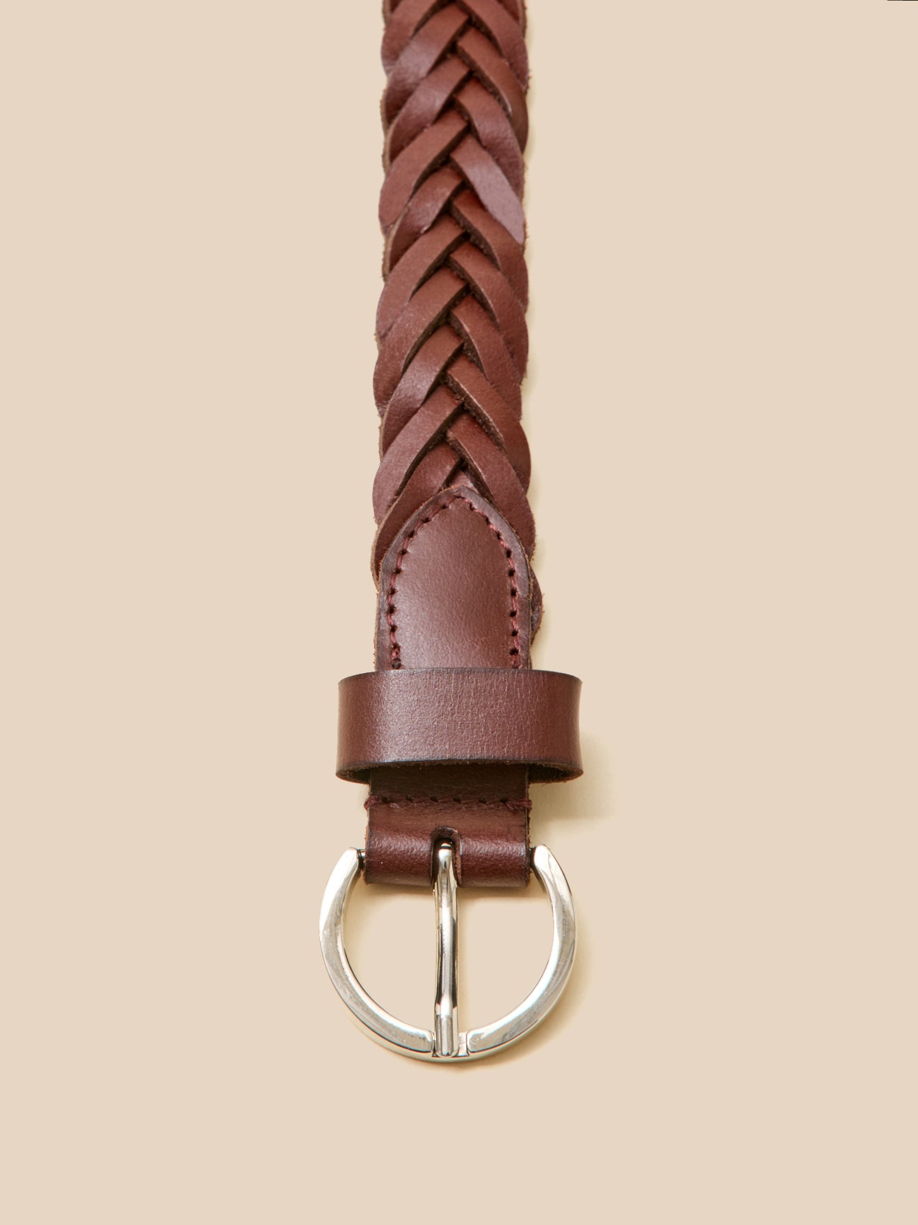 Ceinture tressée cuir femme